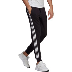 adidas Essentials Fleece Fitted 3-Streifen Trainingshose Herren black/white XXL