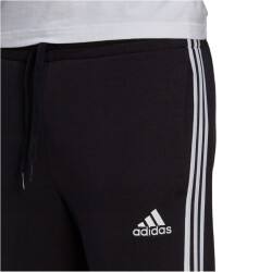 adidas Essentials Fleece Fitted 3-Streifen Trainingshose Herren black/white XXL