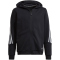 adidas Future Icons 3-Streifen Kapuzenjacke Jungen black/white 104