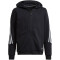 adidas Future Icons 3-Streifen Kapuzenjacke Jungen black/white 128