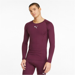 PUMA LIGA Baselayer langarm Funktionsshirt Herren 57 - grape wine M