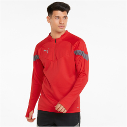 PUMA teamFINAL Training 1/4-Zip Top Slim Fit Herren puma red/smoked pearl/puma silver XL