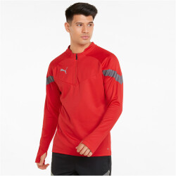 PUMA teamFINAL Training 1/4-Zip Top Slim Fit Herren puma red/smoked pearl/puma silver M