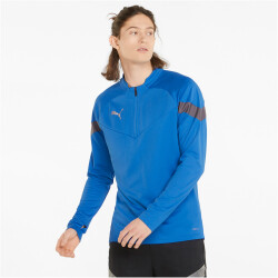 PUMA teamFINAL Training 1/4-Zip Top Slim Fit Herren electric blue lemonade/smoked pearl/puma silver L
