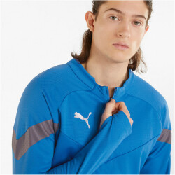PUMA teamFINAL Training 1/4-Zip Top Slim Fit Herren electric blue lemonade/smoked pearl/puma silver L