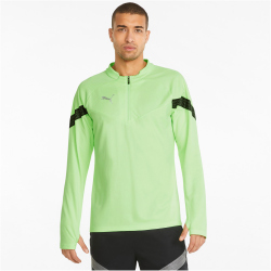 PUMA teamFINAL Training 1/4-Zip Top Slim Fit Herren fizzy lime/puma black/puma silver XL