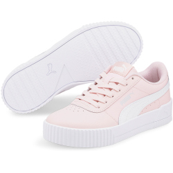 PUMA Carina Leder Kinder Sneaker chalk pink/puma white 37.5