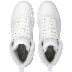 PUMA Rebound Joy Mid-Top Sneaker Kinder PUMA white/PUMA white/limestone 36