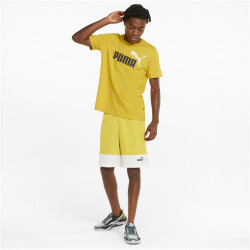 PUMA Ess+ Metallic 2 Col Logo T-Shirt Herren bamboo M