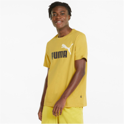 PUMA Ess+ Metallic 2 Col Logo T-Shirt Herren bamboo S