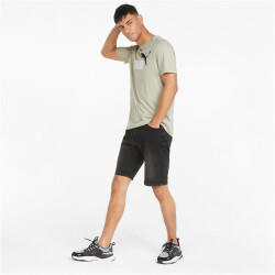 PUMA Ess+ Metallic 2 Col Logo T-Shirt Herren spring moss M