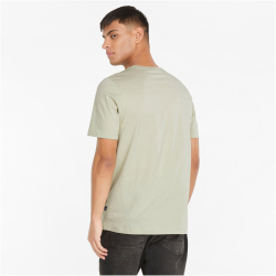 PUMA Ess+ Metallic 2 Col Logo T-Shirt Herren spring moss M