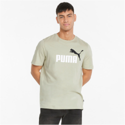 PUMA Ess+ Metallic 2 Col Logo T-Shirt Herren spring moss S