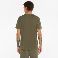 PUMA Ess+ Metallic 2 Col Logo T-Shirt Herren dark green moss M