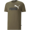 PUMA Ess+ Metallic 2 Col Logo T-Shirt Herren dark green moss M