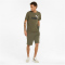 PUMA Ess+ Metallic 2 Col Logo T-Shirt Herren dark green moss M