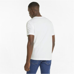 PUMA Ess+ Metallic 2 Col Logo T-Shirt Herren PUMA white/putty 4XL