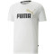 PUMA Ess+ Metallic 2 Col Logo T-Shirt Herren PUMA white/putty 4XL