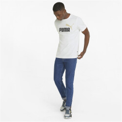 PUMA Ess+ Metallic 2 Col Logo T-Shirt Herren puma...