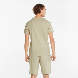 PUMA Ess+ Metallic 2 Col Logo T-Shirt Herren putty S