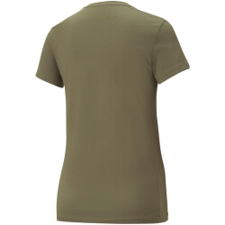 PUMA Essentials Logo T-Shirt Damen dark green moss S