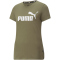 PUMA Essentials Logo T-Shirt Damen dark green moss S