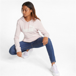 PUMA Essentials Logo Terry-Hoodie Damen chalk pink XS