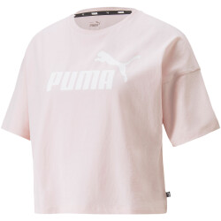 PUMA Essentials Cropped Logo T-Shirt Damen chalk pink M