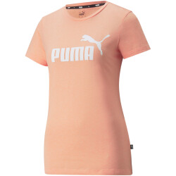 PUMA Essentials Logo Heather T-Shirt Damen peach pink...