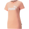 PUMA Essentials Logo Heather T-Shirt Damen peach pink heather S