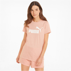 PUMA Essentials Logo Heather T-Shirt Damen rosette heather S