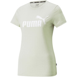 PUMA Essentials Logo Heather T-Shirt Damen spring moss...