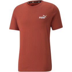 PUMA Ess+ Metallic Embroidery Logo T-Shirt Herren chili...