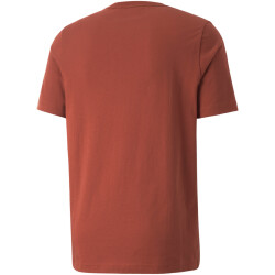 PUMA Ess+ Metallic Embroidery Logo T-Shirt Herren chili oil 3XL