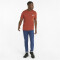 PUMA Ess+ Metallic Embroidery Logo T-Shirt Herren chili oil 3XL