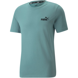 PUMA Ess+ Metallic Embroidery Logo T-Shirt Herren mineral blue M
