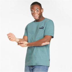 PUMA Ess+ Metallic Embroidery Logo T-Shirt Herren mineral blue M