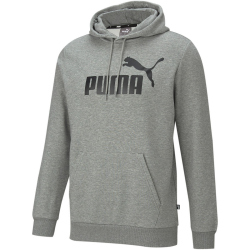 PUMA Ess Big Logo Fleece-Hoodie Herren medium gray heather L