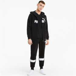 PUMA Ess Big Logo Fleece-Kapuzenjacke Herren PUMA black M