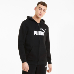 PUMA Ess Big Logo Fleece-Kapuzenjacke Herren PUMA black L