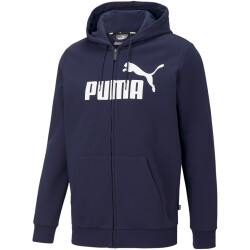 PUMA Ess Big Logo Fleece-Kapuzenjacke Herren peacoat M