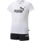 PUMA Logo Jogginganzug Set mit T-Shirt und Shorts M&auml;dchen PUMA white 140