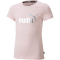 PUMA Ess+ Metallic Logo T-Shirt M&auml;dchen chalk pink 152