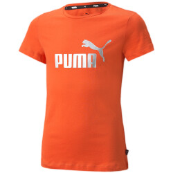 PUMA Ess+ Metallic Logo T-Shirt Mädchen firelight 176