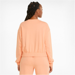 PUMA HER Crew Sweatshirt Damen peach pink XL