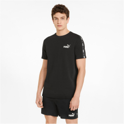 PUMA Ess+ Metallic Tape T-Shirt Herren PUMA black S