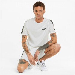 PUMA Ess+ Metallic Tape T-Shirt Herren PUMA white L