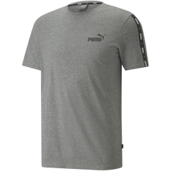 PUMA Ess+ Metallic Tape T-Shirt Herren medium gray heather S
