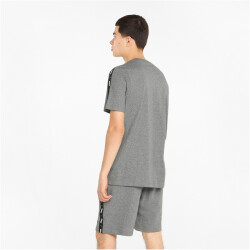PUMA Ess+ Metallic Tape T-Shirt Herren medium gray heather S