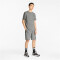 PUMA Ess+ Metallic Tape T-Shirt Herren medium gray heather S